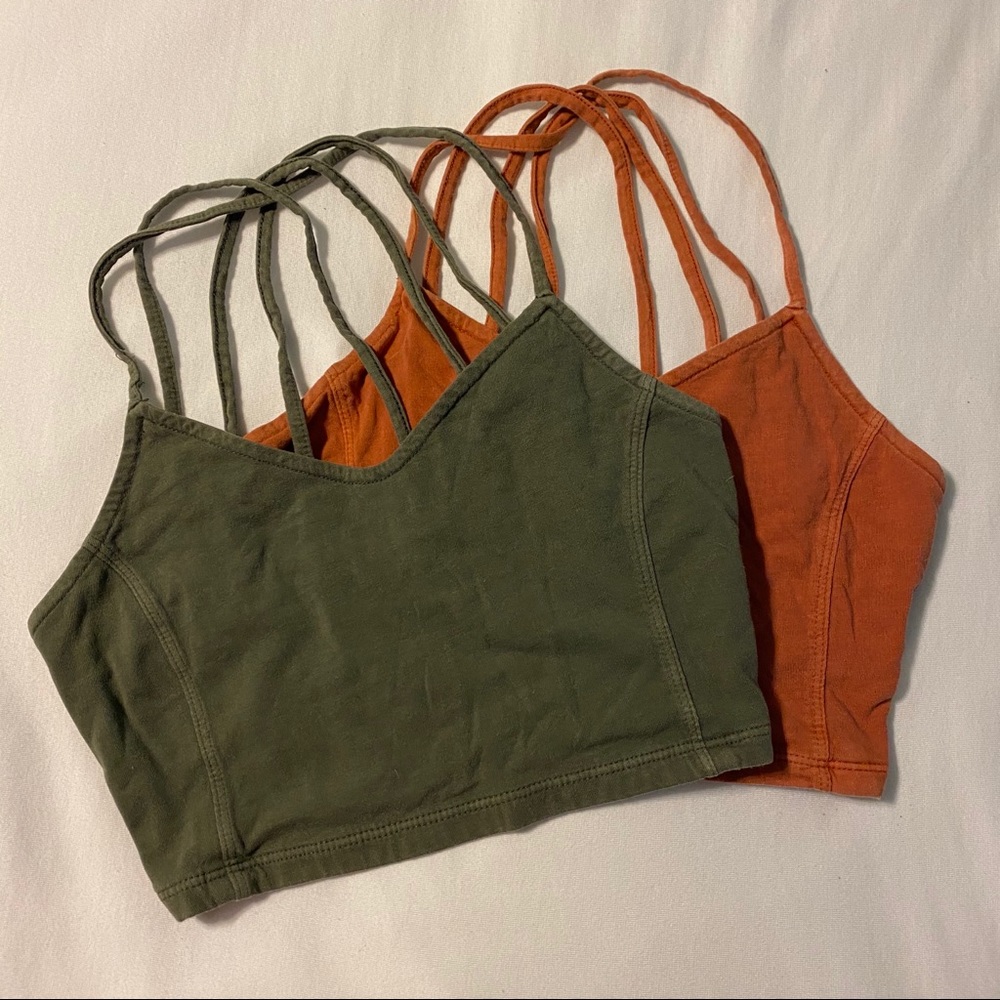 BUNDLE OF TWO American Eagle Strappy Crop Tops